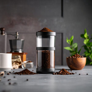 Freshly ground Arabica coffee beans