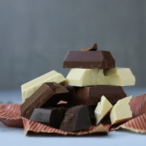 Assorted chocolate pieces