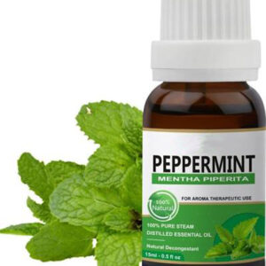 Peppermint essential oil bottle